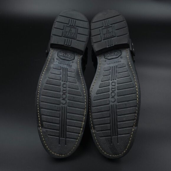 FRYE Stone Harness Chelsea Boots Black Boho Grunge Moto Biker Western Cowboy 9 - Picture 10 of 14